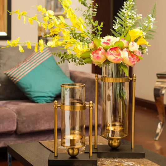 Creative Metal Glass Candle Holders