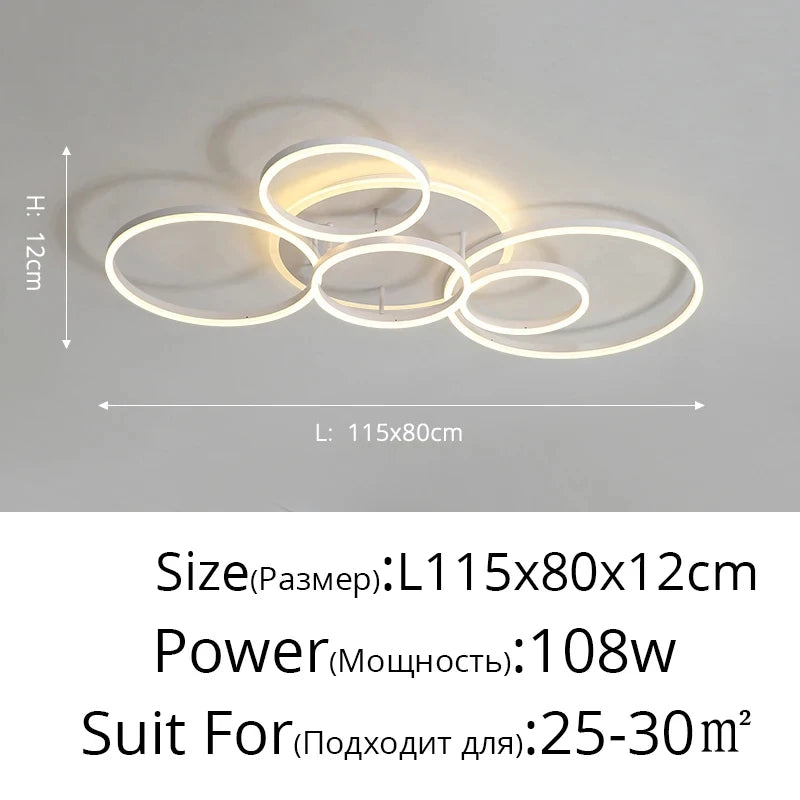 Modern Rings LED Ceiling Chandelier