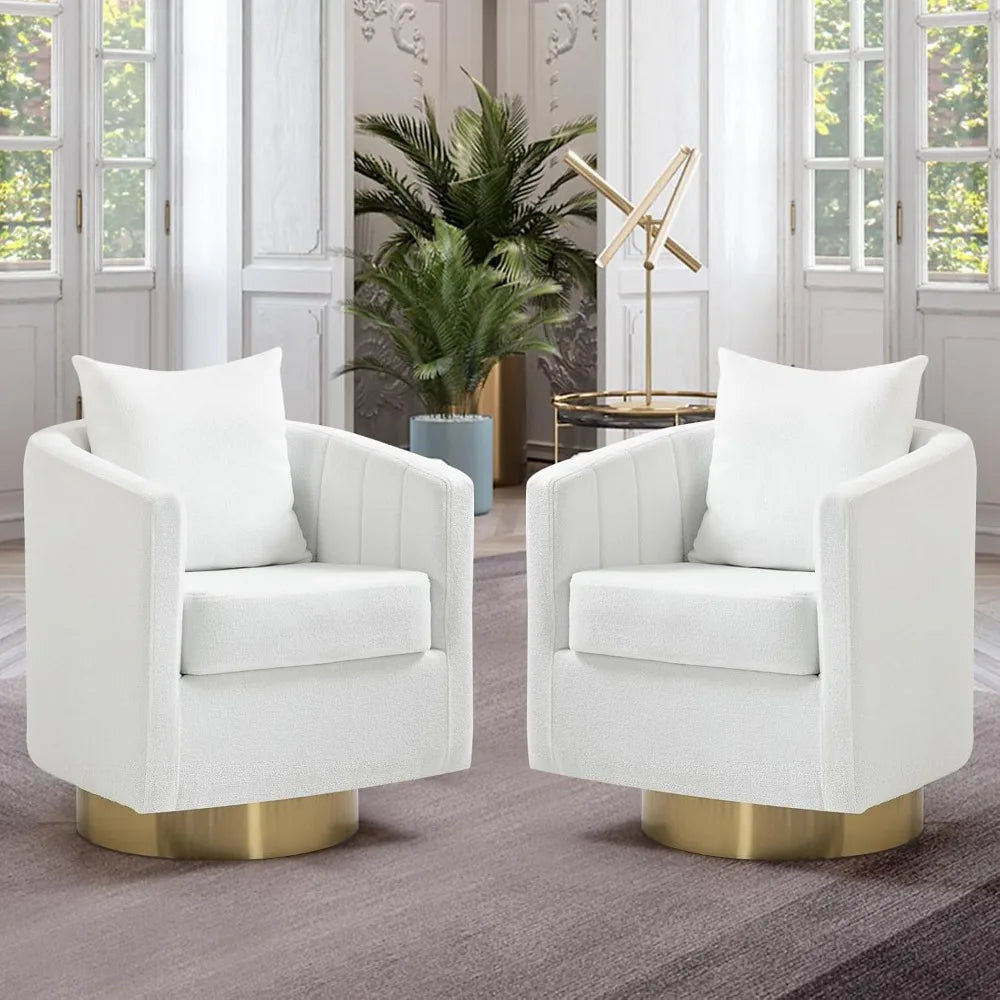 Modern Swivel Barrel Accent Chairs