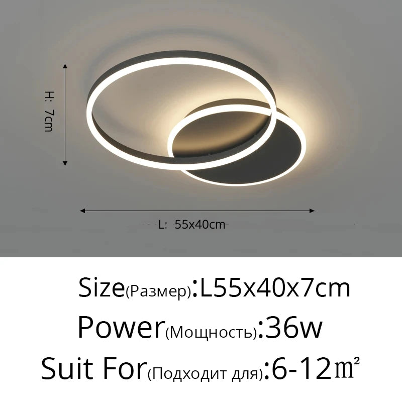 Modern Rings LED Ceiling Chandelier