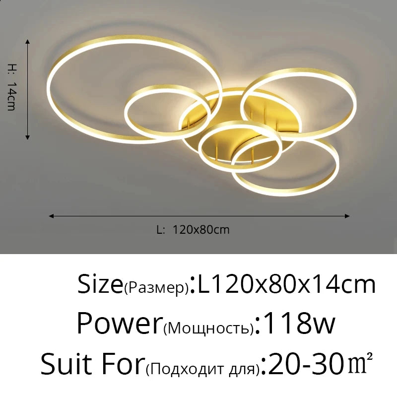 Modern Rings LED Ceiling Chandelier