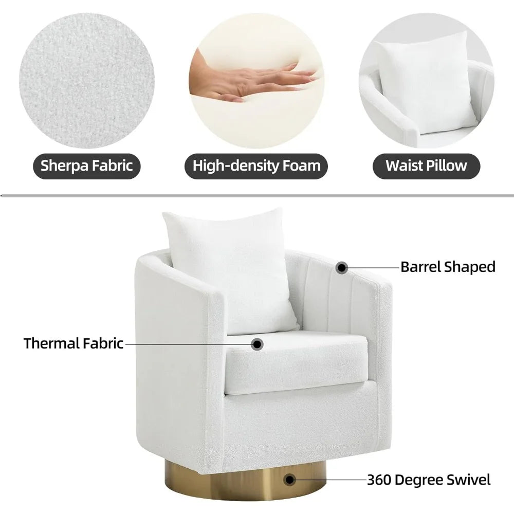 Modern Swivel Barrel Accent Chairs