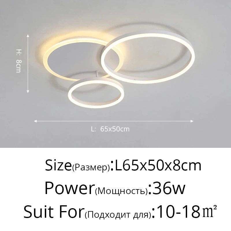 Modern Rings LED Ceiling Chandelier