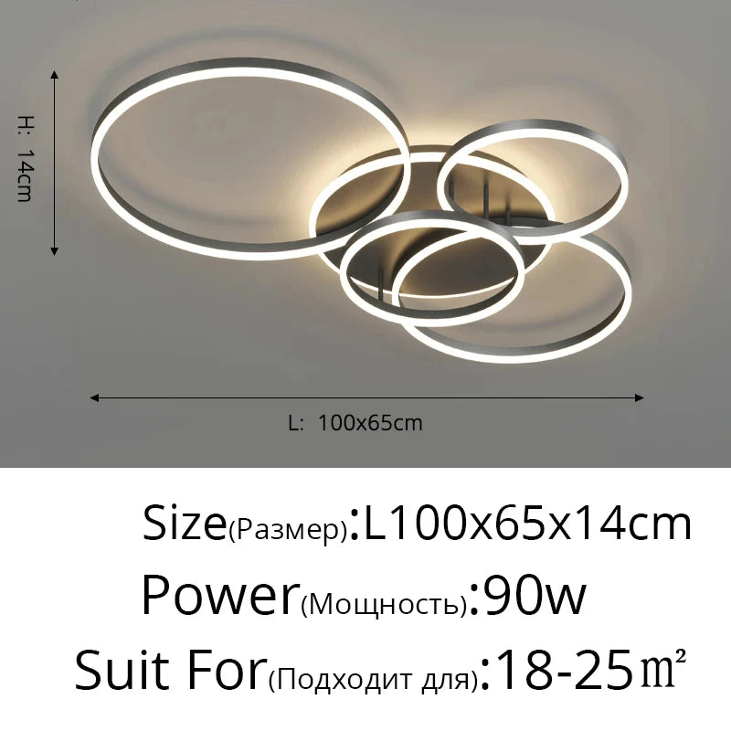 Modern Rings LED Ceiling Chandelier