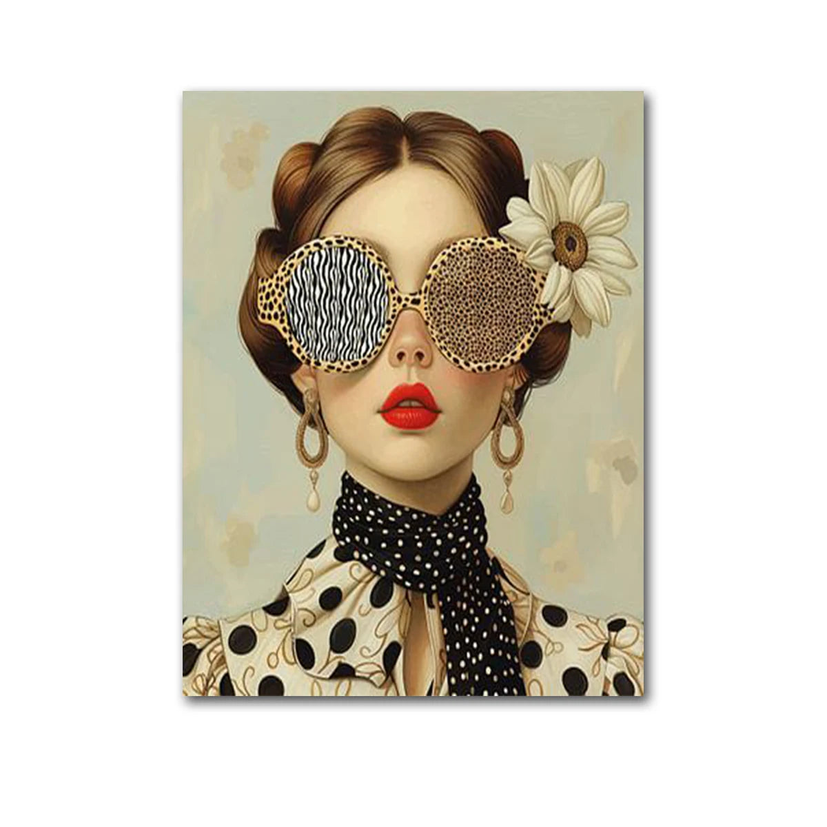 Butterfly Floral Portrait Canvas
