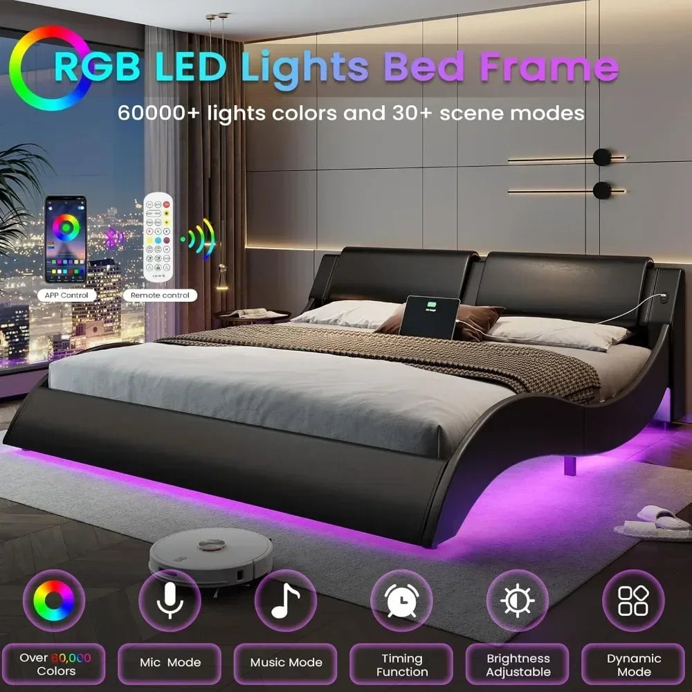 LED King Bed Frame