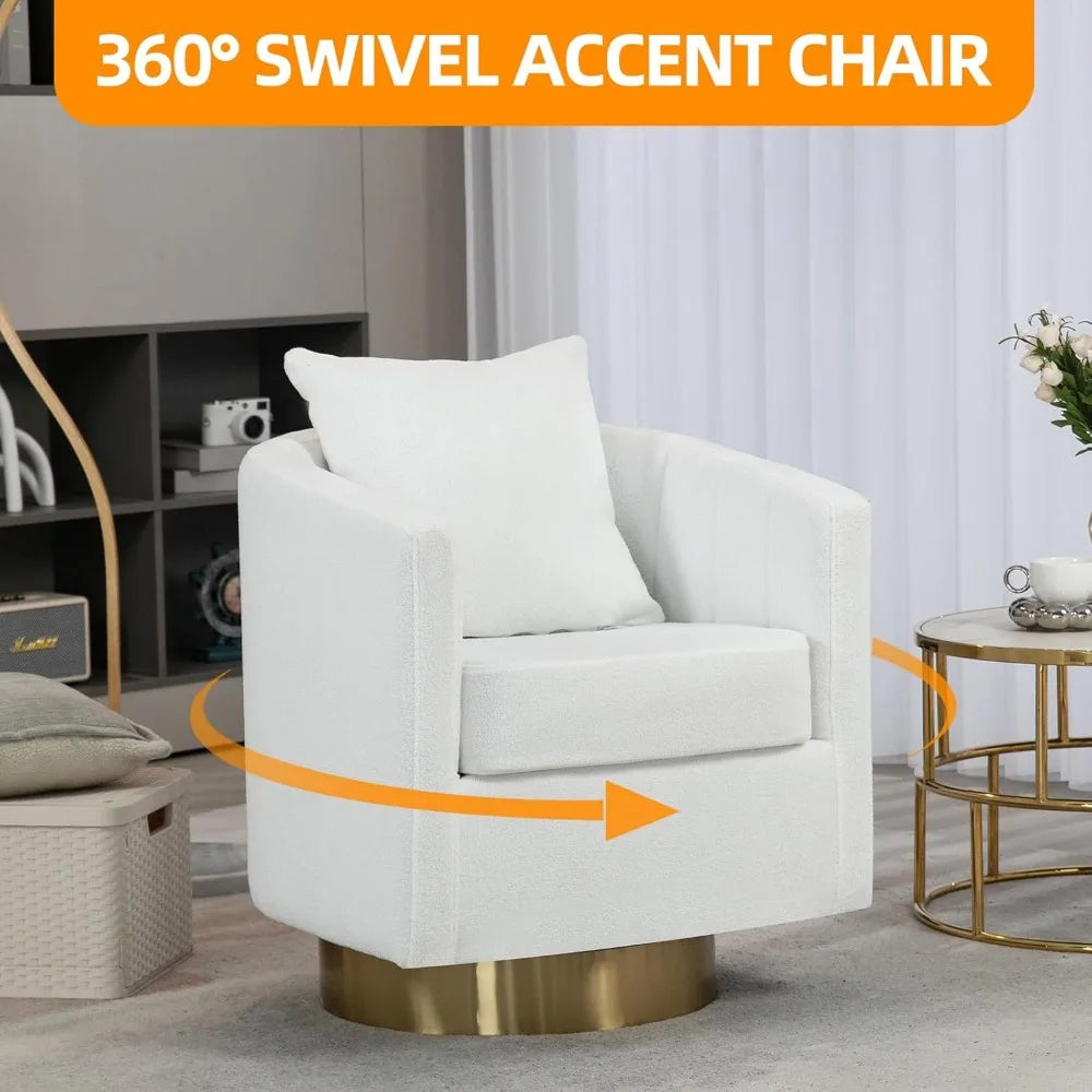 Modern Swivel Barrel Accent Chairs