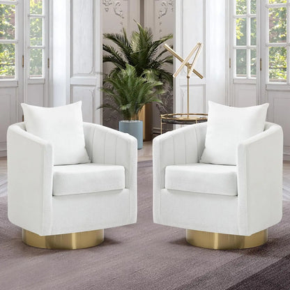Modern Swivel Barrel Accent Chairs