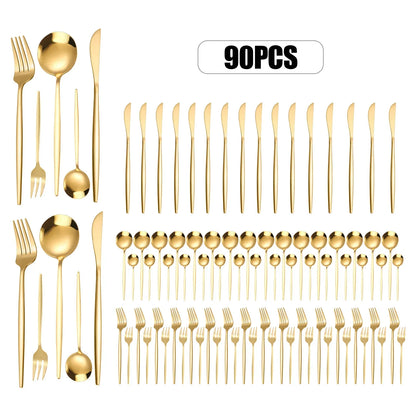 Gold Flatware Utensil Set