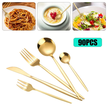 Gold Flatware Utensil Set