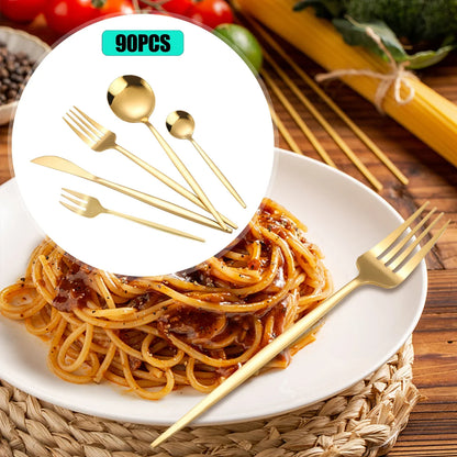 Gold Flatware Utensil Set