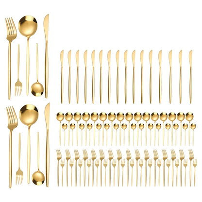 Gold Flatware Utensil Set