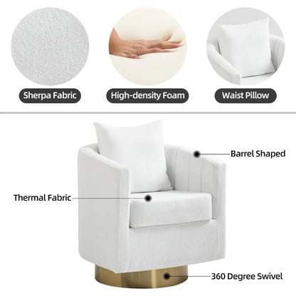 Modern Swivel Barrel Accent Chairs